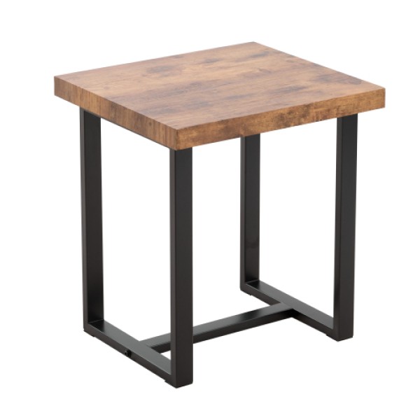 Walnut Night Stand,MDF SideTable, Small Tea Table, Sofa Table with Metal Leg