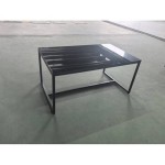 Black Glass CoffeeTable, Small Tea Table, Glass with Metal Legs Sofa Table
